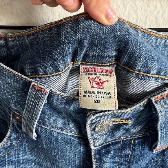 TRUE RELIGION Vintage Becky Bootcut Low Rise Blue Denim Jeans Womens 28 - Picture 5 of 7